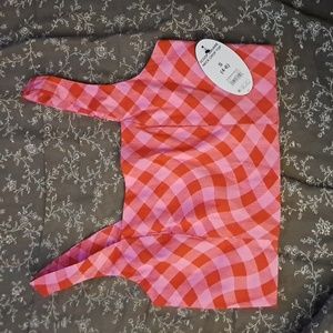 Scoop Pink and Red Crop Top